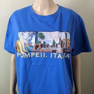 Pompeii Italia Graphic Blue Tee, Men's Medium